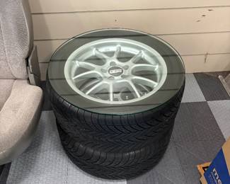 Custom Race Car Tire End Tables