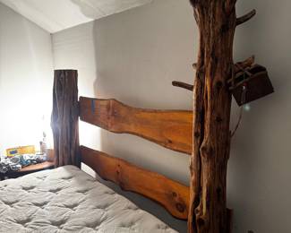 Adirondack style bed frame