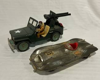Vintage Tin Toy Jeep Mattel Bonneville Car