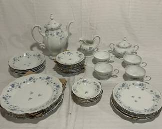 Johann Haviland Bavaria Germany Blue Garland China Lot
