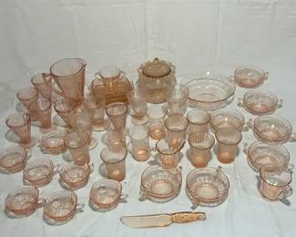Huge EAPG Pink Depression Glass Lot