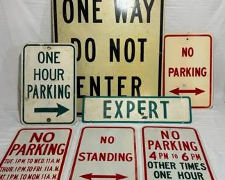 Vintage Metal Traffic Signs