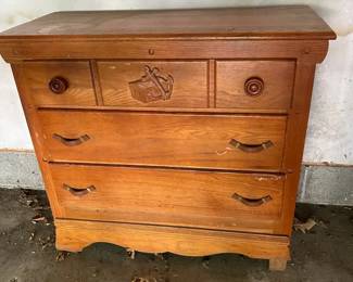 Vintage Solid Oak Dresser