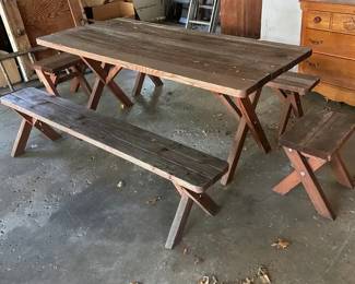 Four Chair Picnic Table