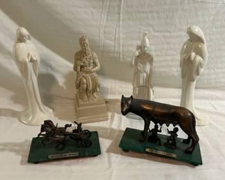 Vintage Figural Sculptures Haeger, G. Ruggeri, Ricardo Di Roma