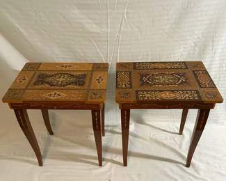 Vintage Music Box End Tables