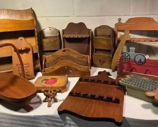 Bombay Co, Deep Spring Studio Collapsible Wooden Basket, Display Shelves and More
