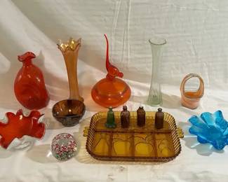 Colored Glass Some Hand Blown