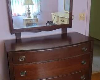 Vintage Dresser With Mirror
