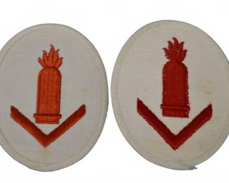 WWII German Fire Police Oberfeuerwehrmann Patches