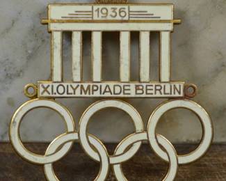 	1936 Berlin Olympics Sew-On Brass Badge
