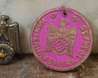 German WWII Badges and Token Lot, 4 Pieces