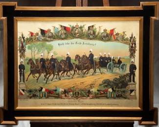 Antique 13th Württemberg Artillery Veteran Print