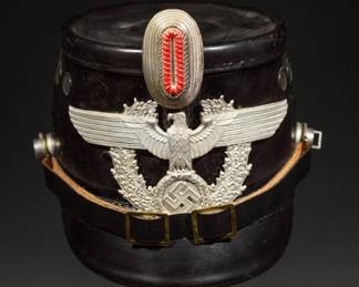 Third Reich Feuerschutzpolizei Fire Police Shako
