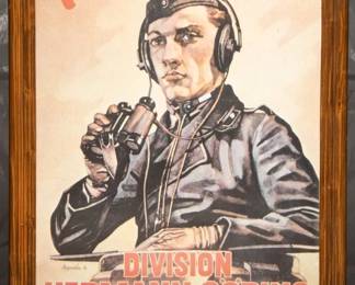 Framed Hermann Göring Division Exhibit Poster