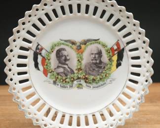 1914 WWI Alliance Porcelain Plate With Portraits