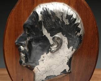 Silver-Finished Hitler Relief