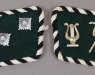 	German Forestry Collar Tabs Pair with Rank Device