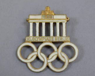 1936 Berlin Olympics Badge by Deschler & Sohn