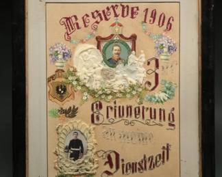 German Reserve Service Commemorative 1906 Plaque