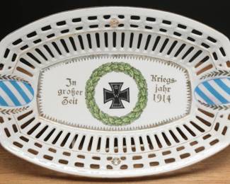 	WWI Iron Cross 1914 Commemorative Porcelain Dish