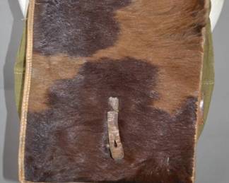 M39 Pony Fur Backpack With Cowhide Flap