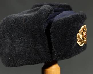 East German NVA Winter Fur Hat With Cockade