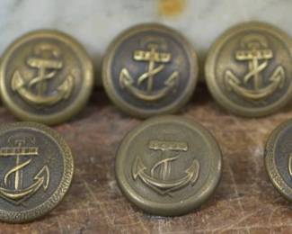 	WWII Kriegsmarine Gilded Brass Uniform Buttons, 8