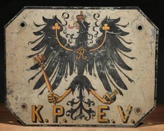 Prussian State Railways KPEV Metal Plaque