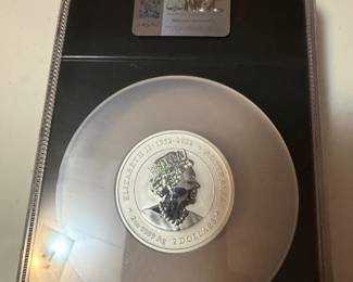 2oz graded silver