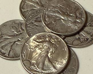 Silver half dollars