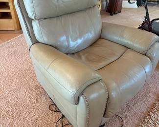 Powered leather recliner