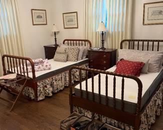 Jenny Lind twin beds. Designer favorite right now 