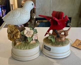 Ceramic Bird Music Boxes