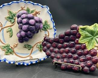 Grape Decorative Hanging Plate Lot