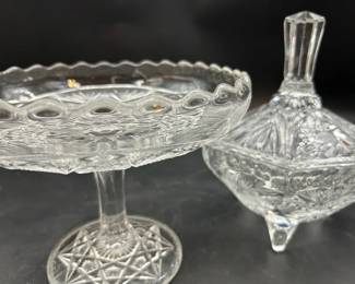 Lot Of 2 Glass Containers