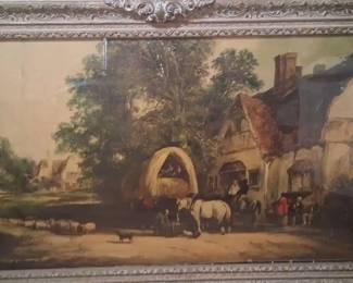 Vintage Victorian Scene Ornate Frame
