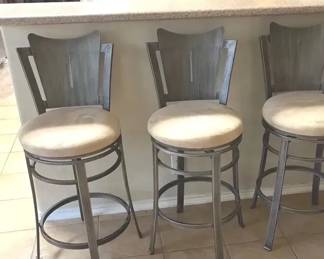 Barstools Metal W Cloth Seat Cushions