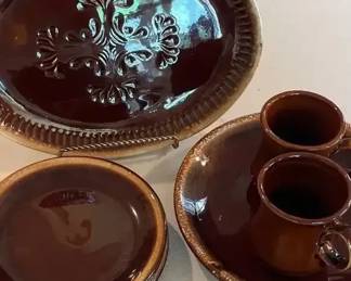 Vintage Mccoy Brown Drip Platter Vintage Plates Cups