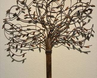 Metal Art Tree With Birds 27 Inches Tall 23 Inches Wide