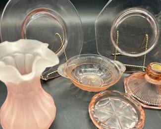 Pink Depression Glass Lot