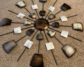 MCM Metal Wall Art With Mother Of Pearl 25 diameter