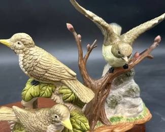 Vintage Bird Figurines Willow Warbler Towle Porcelain Otagiri Pride Products HandPainted Songbirds