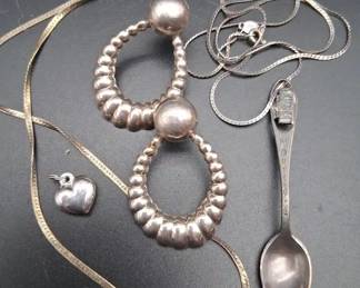 Sterling Jewelry Earrings, Pendants And Chains
