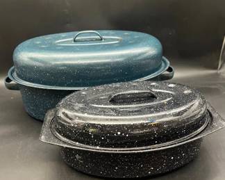 Enamelware Roasting Pans Set Of Two