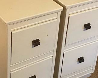 2 Matching Cream Color 2Drawer Nightstands