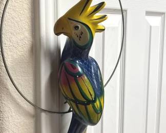 Hanging Ceramic Parrot