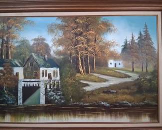 Signed Original Oil Painting Water Scene