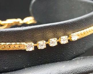 Womens 14k Gold Braided Bracelet