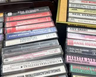 52 Cassette Music Tapes And 2 Cases